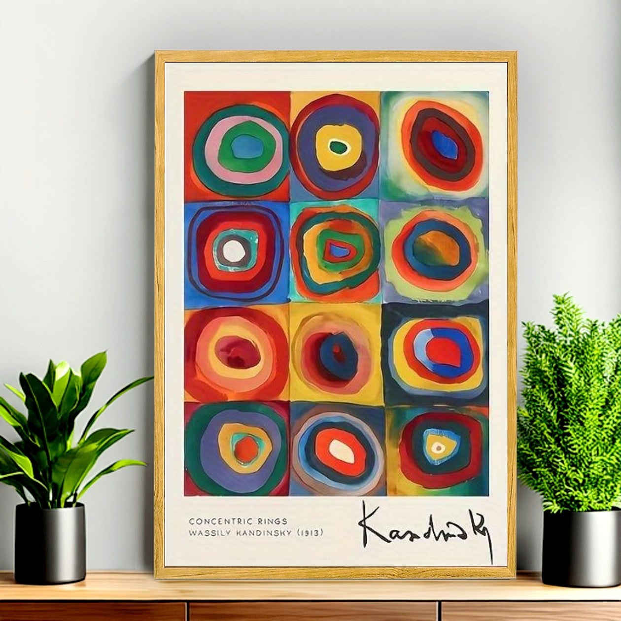12x18 Neutral Abstract Framed Wall Art – Minimalist Line Art for Office or Studio | vexyla  #M3006
