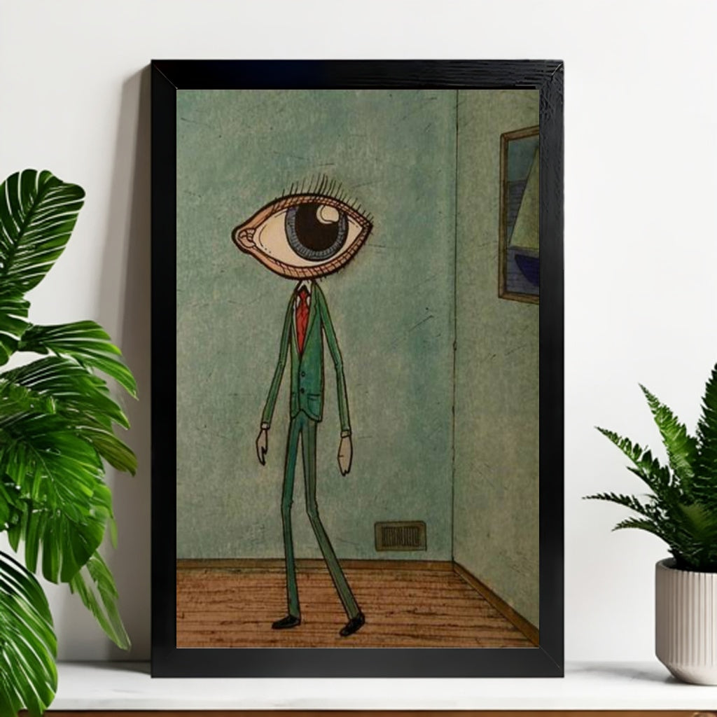 12x18 Beige Boho Framed Wall Art – Neutral Decorative Print for Bedroom or Gallery | vexyla #M20050