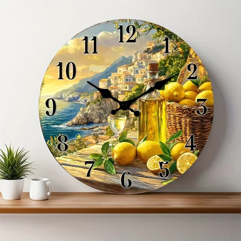 10x10 Decorative Wall Clock  – Ticking Wooden Wall Clock for Living Room or Hallway | vexyla#S1002