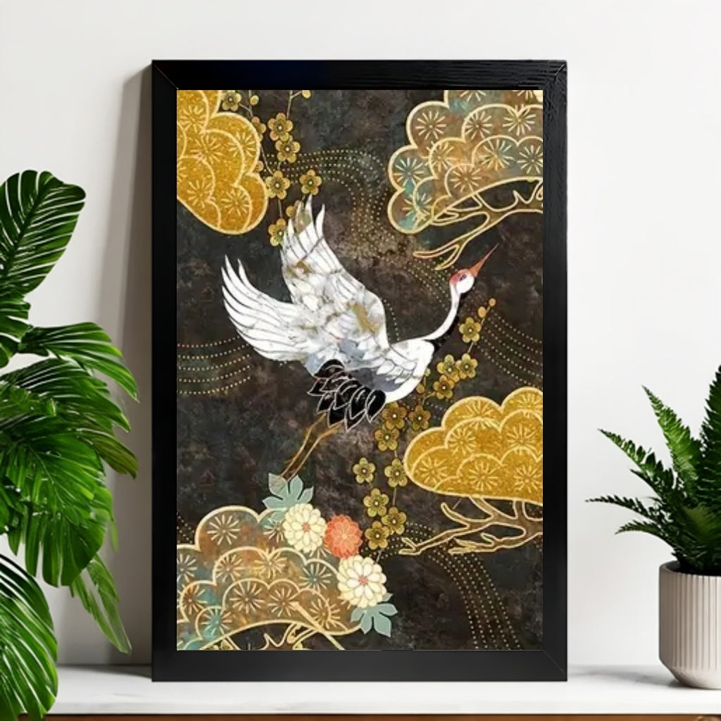 12x18 Neutral Abstract Framed Wall Art – Minimalist Line Art for Office or Studio | vexyla #M3042