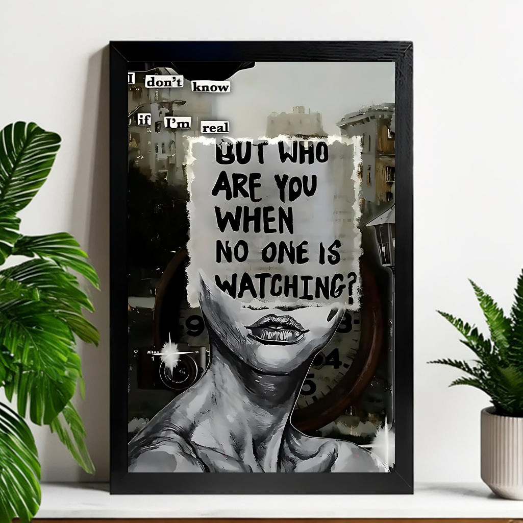 Neutral Abstract Framed Wall Art – Minimalist Line Art for Office or Studio | vexyla#M3180