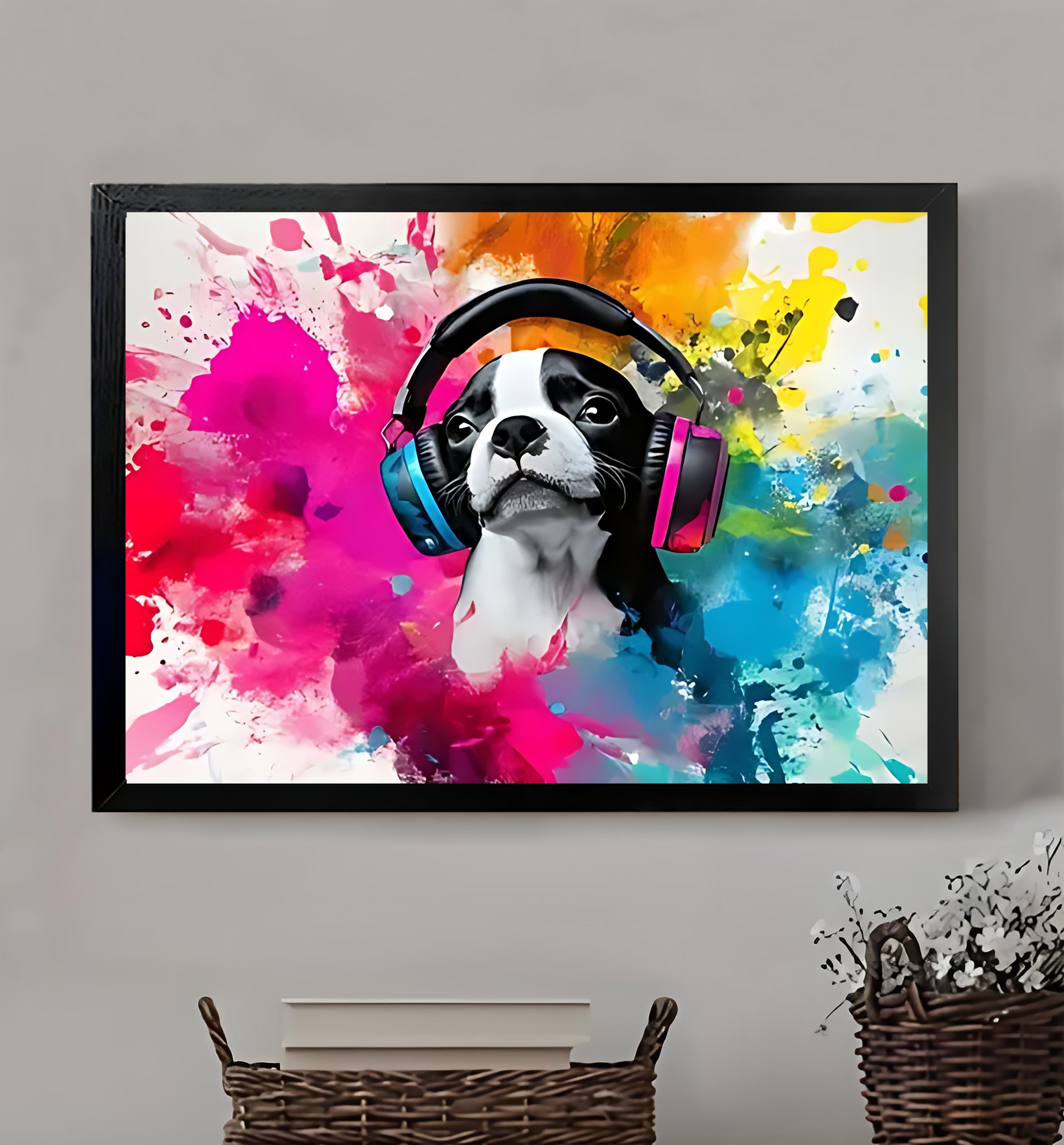 Neutral Abstract Framed Wall Art – Minimalist Line Art for Office or Studio | vexyla #M3399