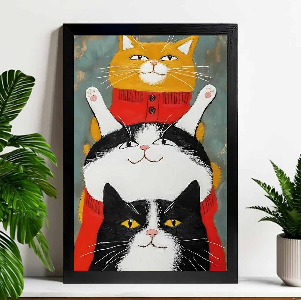 Neutral Abstract Framed Wall Art – Minimalist Line Art for Office or Studio | vexyla#M3211