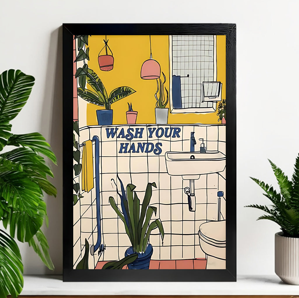 12x18 Neutral Abstract Framed Wall Art – Minimalist Line Art for Office or Studio | vexyla #M3095