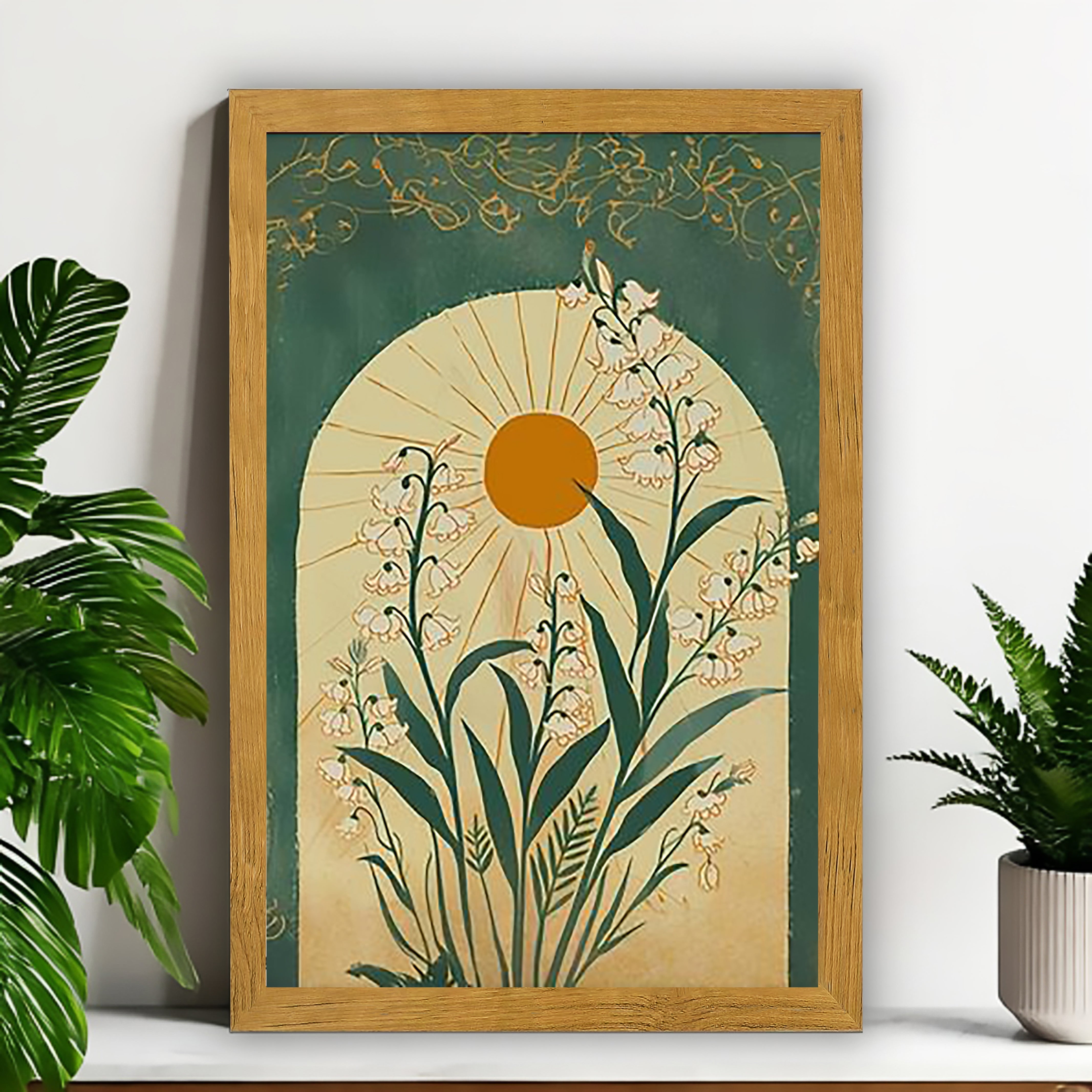 12x18 Serene Lake Framed Wall Art – Calming Landscape Print for Living Room or Hallway | vexyla  #M1002