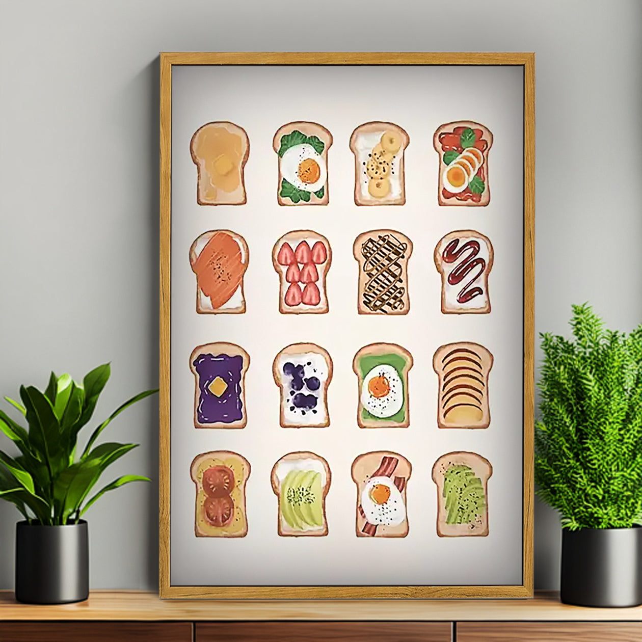 12x18 Neutral Abstract Framed Wall Art – Minimalist Line Art for Office or Studio | vexyla #M3021