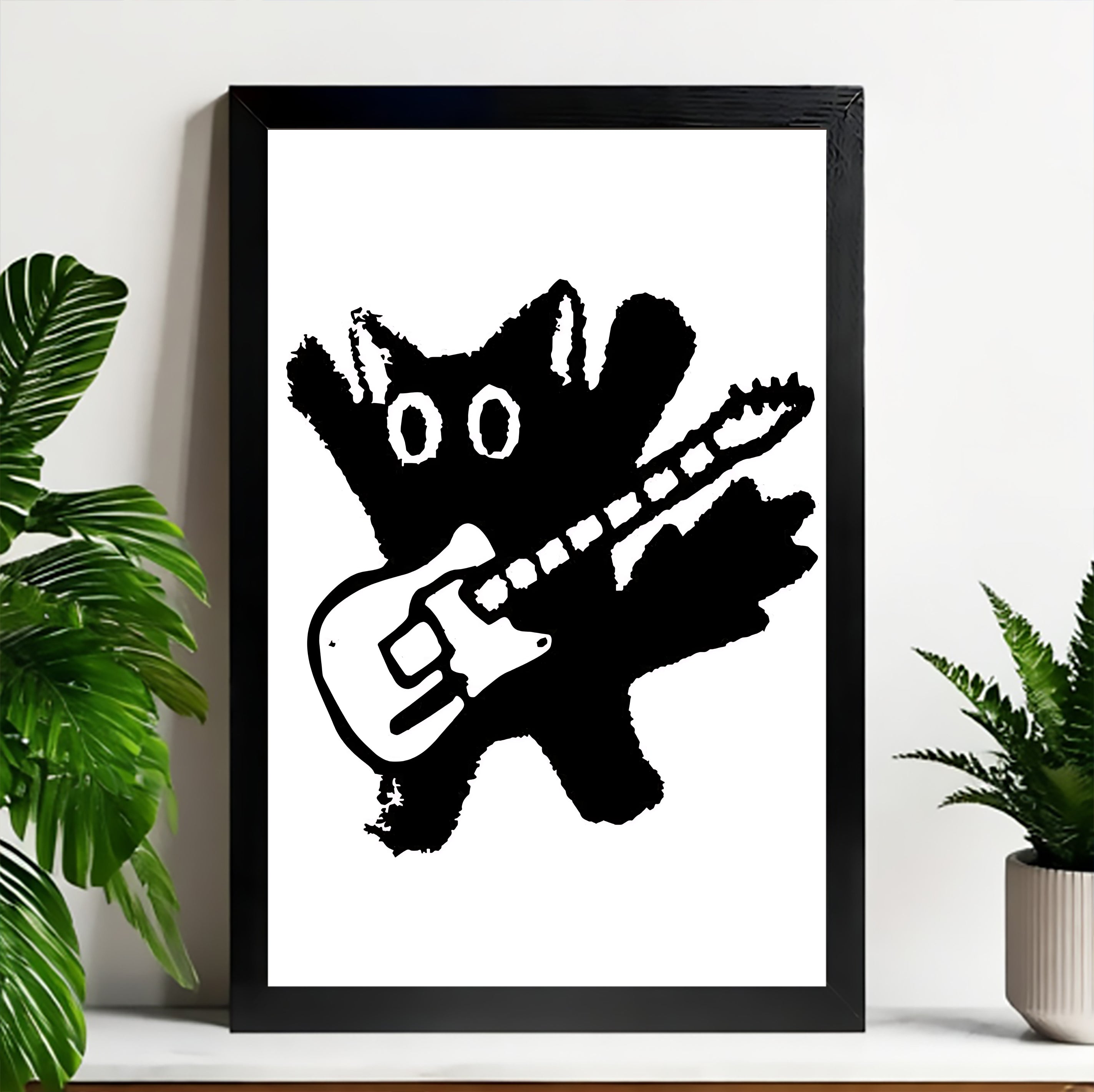 Neutral Abstract Framed Wall Art – Minimalist Line Art for Office or Studio | vexyla#M3448