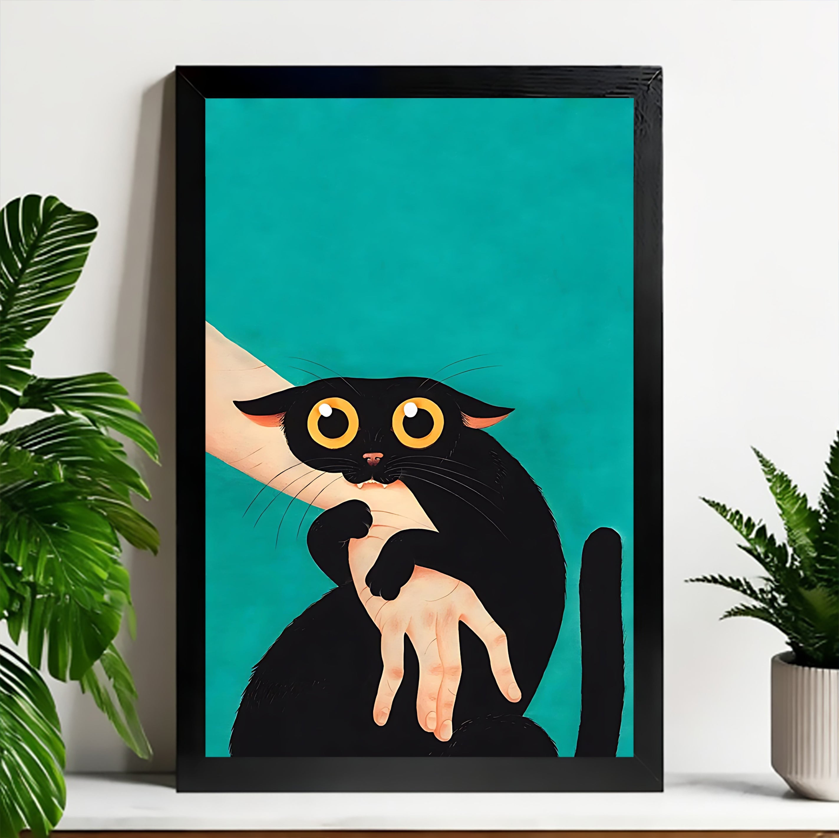 Neutral Abstract Framed Wall Art – Minimalist Line Art for Office or Studio | vexyla#M3494