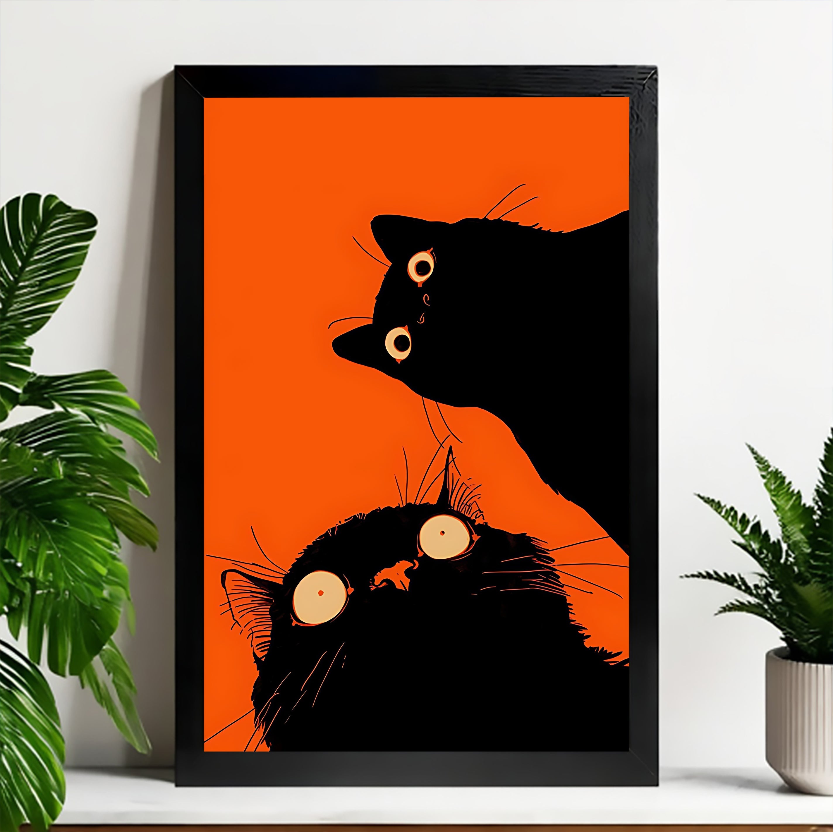 Neutral Abstract Framed Wall Art – Minimalist Line Art for Office or Studio | vexyla#M3476