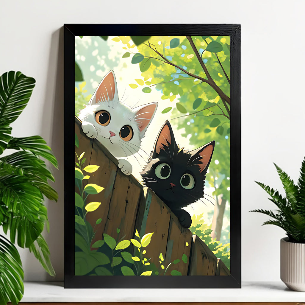 Neutral Abstract Framed Wall Art – Minimalist Line Art for Office or Studio | vexyla#M3403