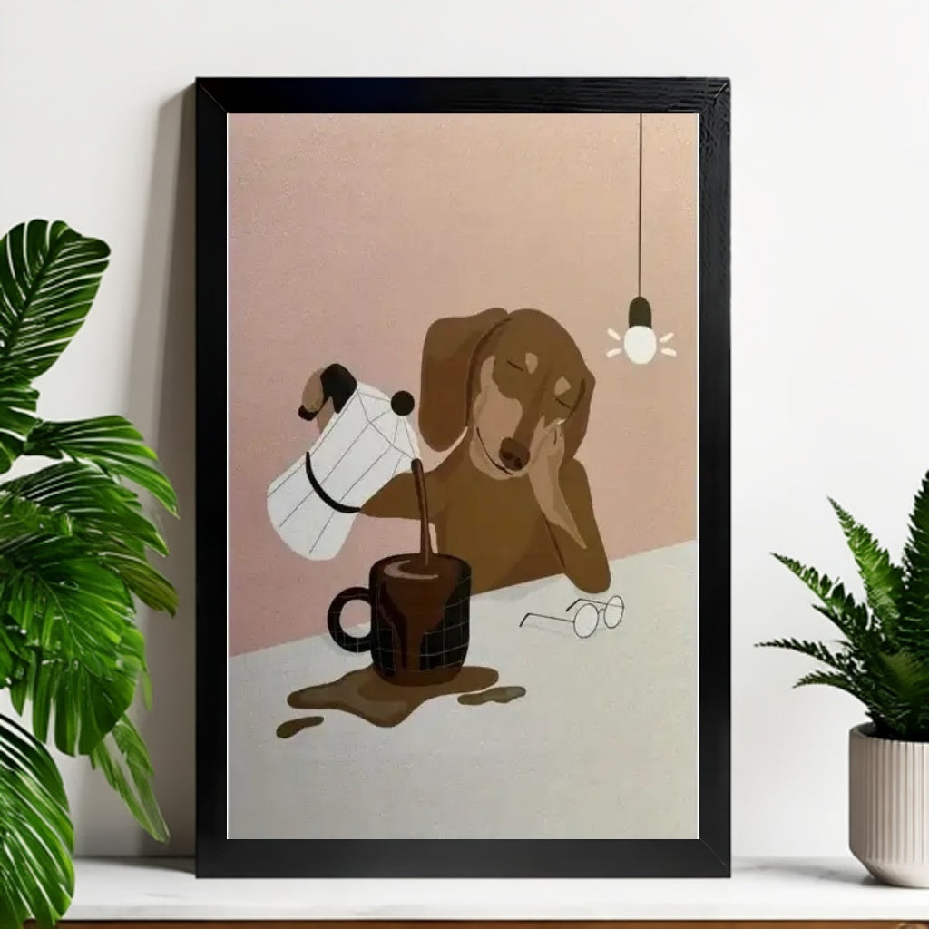12x18 Beige Boho Framed Wall Art – Neutral Decorative Print for Bedroom or Gallery | vexyla #M20038