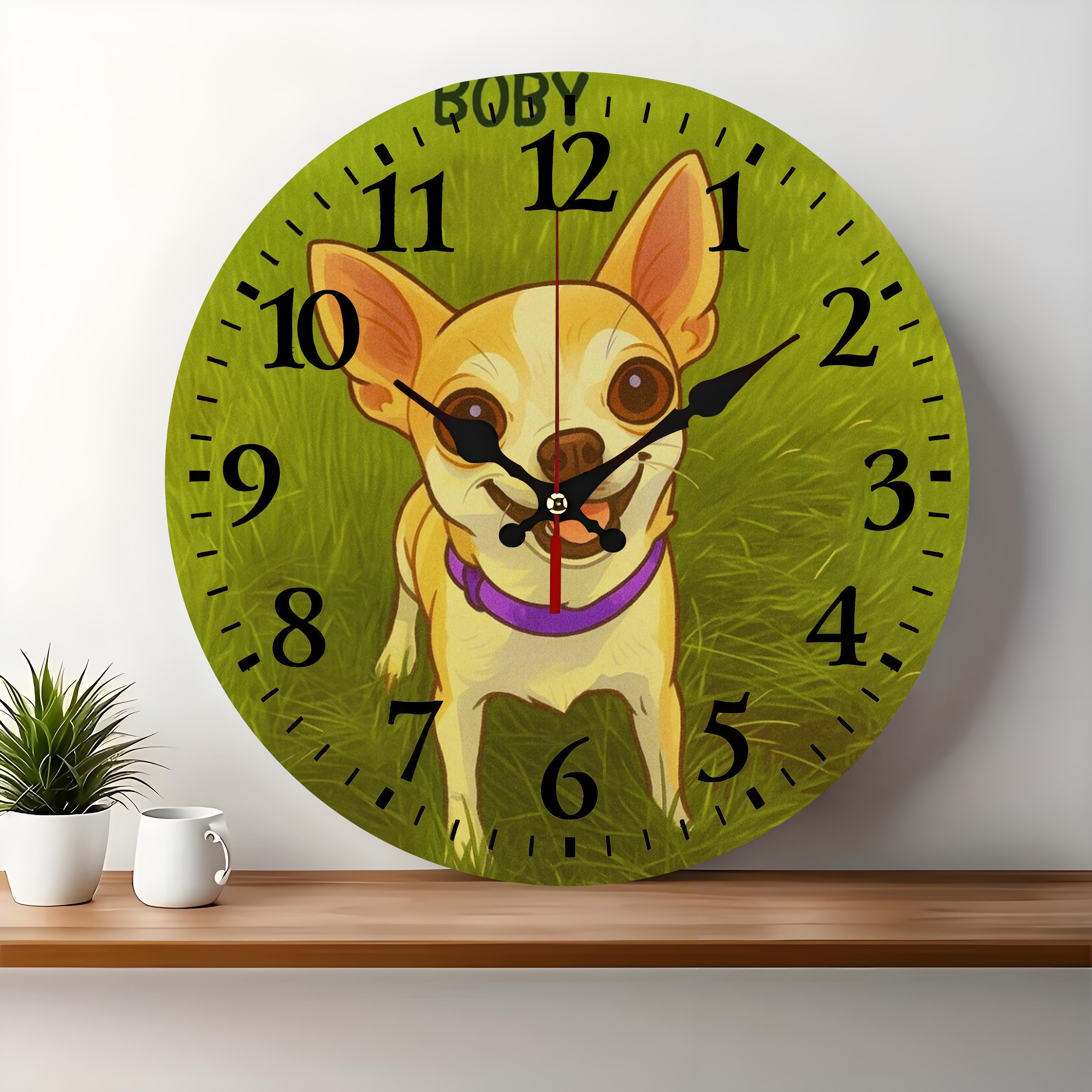 10x10 Decorative Wall Clock  – Ticking Wooden Wall Clock for Living Room or Hallway | vexyla#S1027