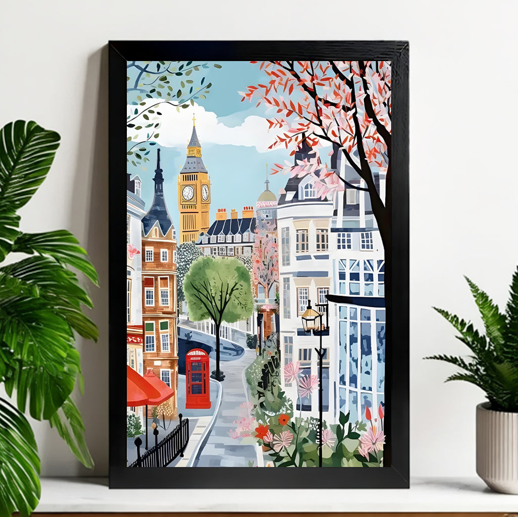 Neutral Abstract Framed Wall Art – Minimalist Line Art for Office or Studio | vexyla#M3249