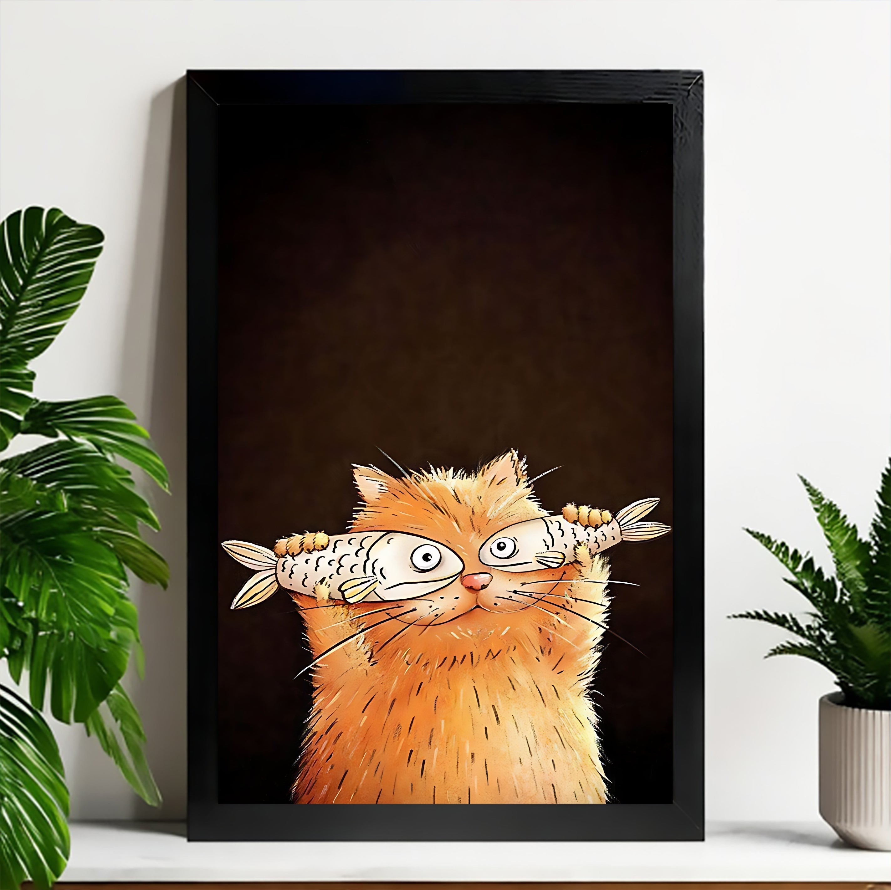 Neutral Abstract Framed Wall Art – Minimalist Line Art for Office or Studio | vexyla#M3477