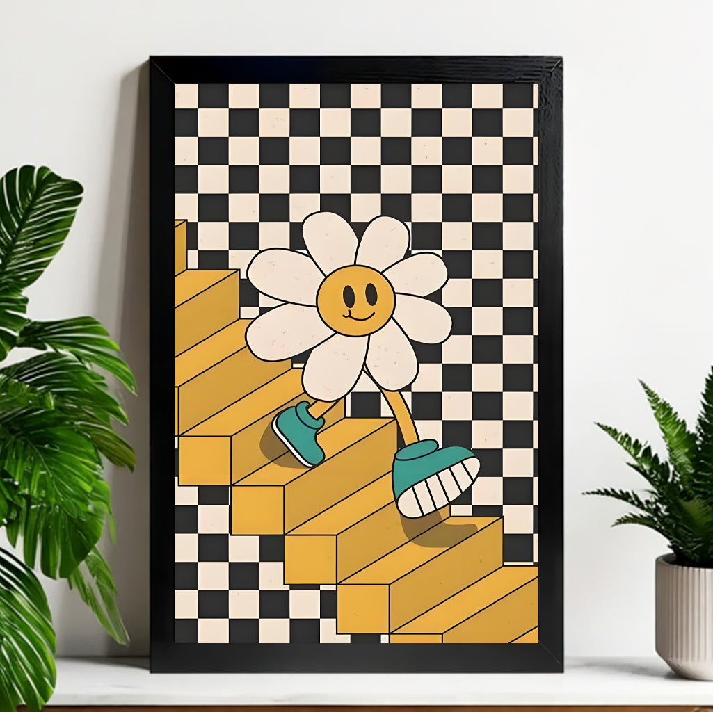 12x18 Neutral Abstract Framed Wall Art – Minimalist Line Art for Office or Studio | vexyla #M3080