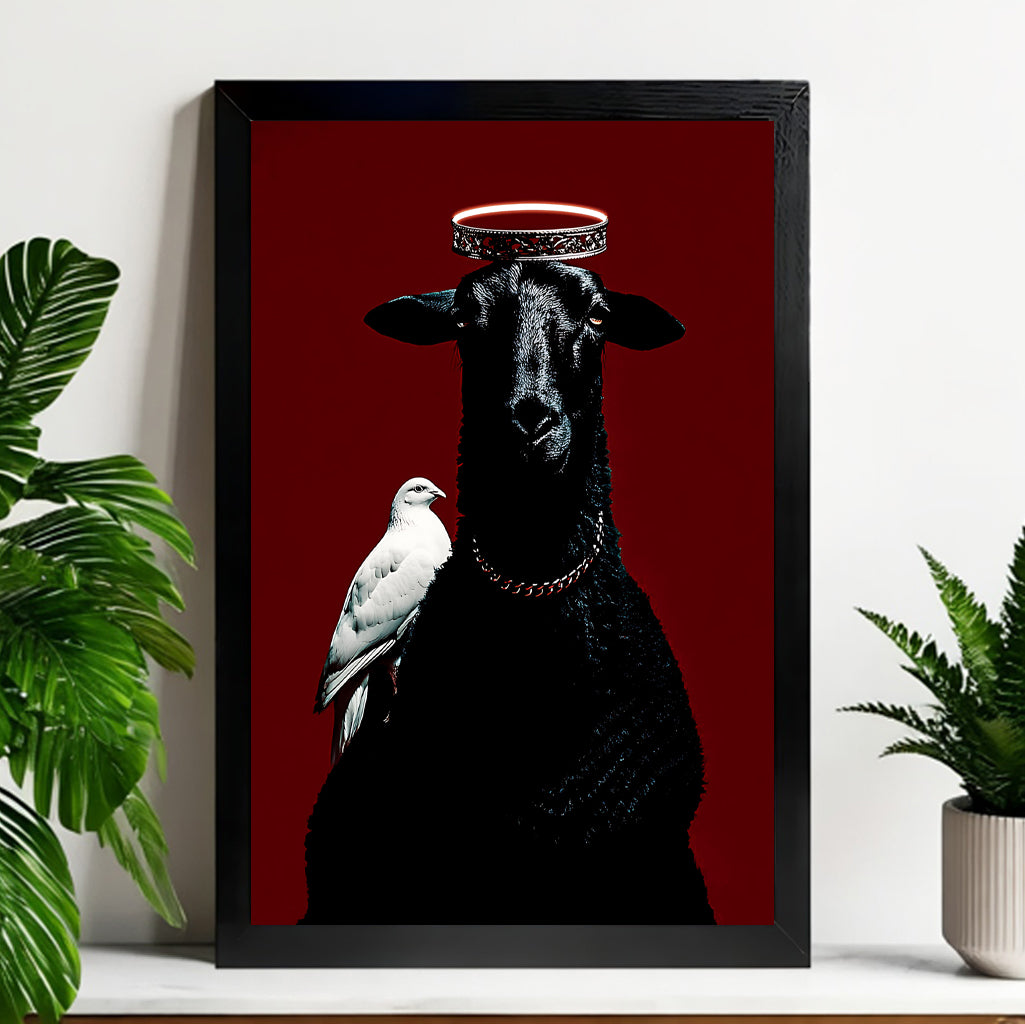 Neutral Abstract Framed Wall Art – Minimalist Line Art for Office or Studio | vexyla#M3284