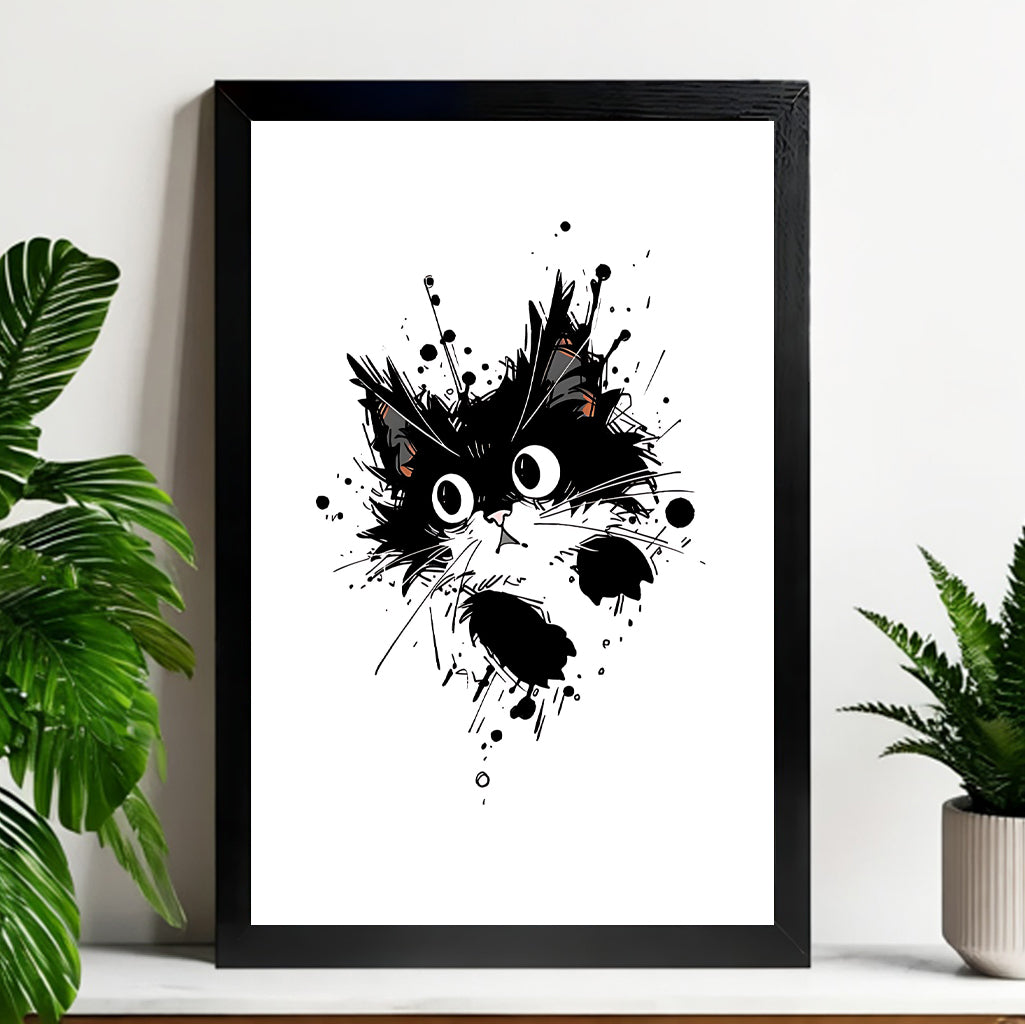 Neutral Abstract Framed Wall Art – Minimalist Line Art for Office or Studio | vexyla#M3344