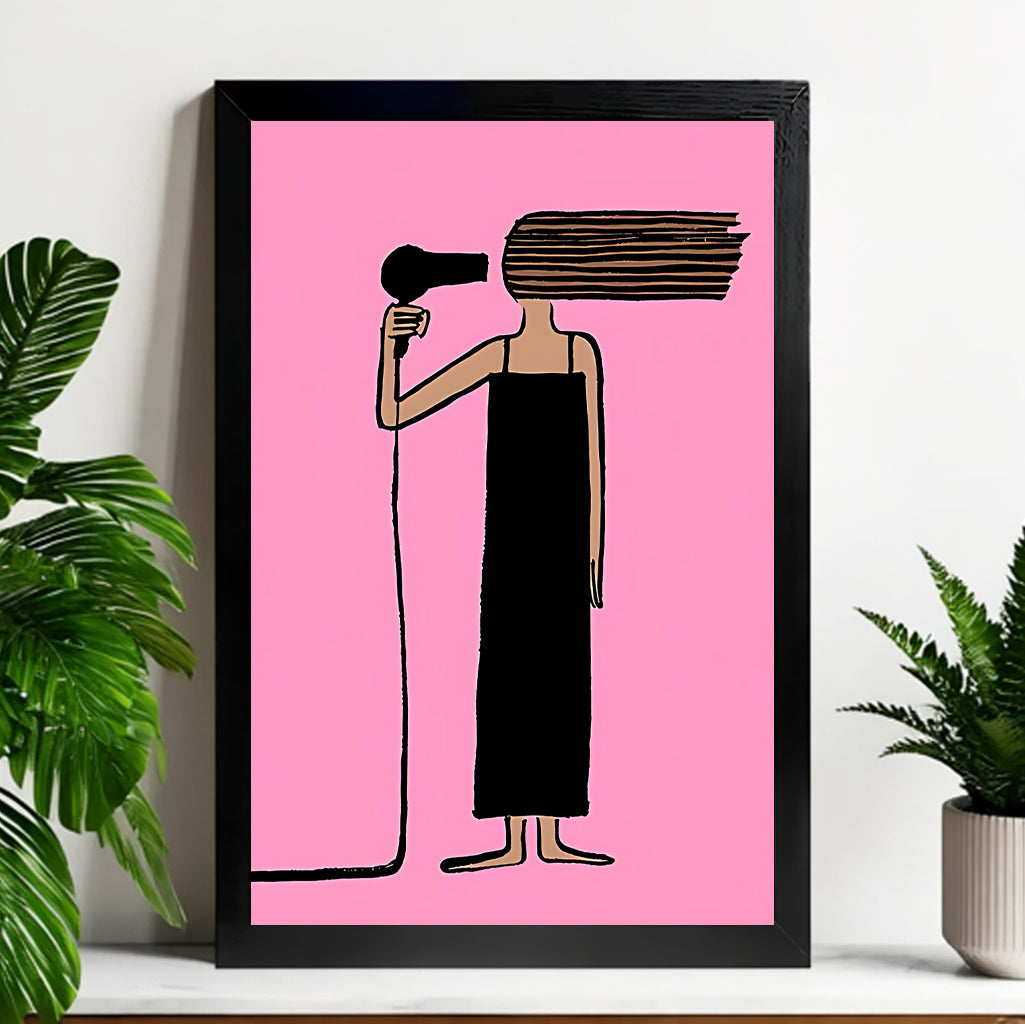 12x18 Neutral Abstract Framed Wall Art – Minimalist Line Art for Office or Studio | vexyla#M3144