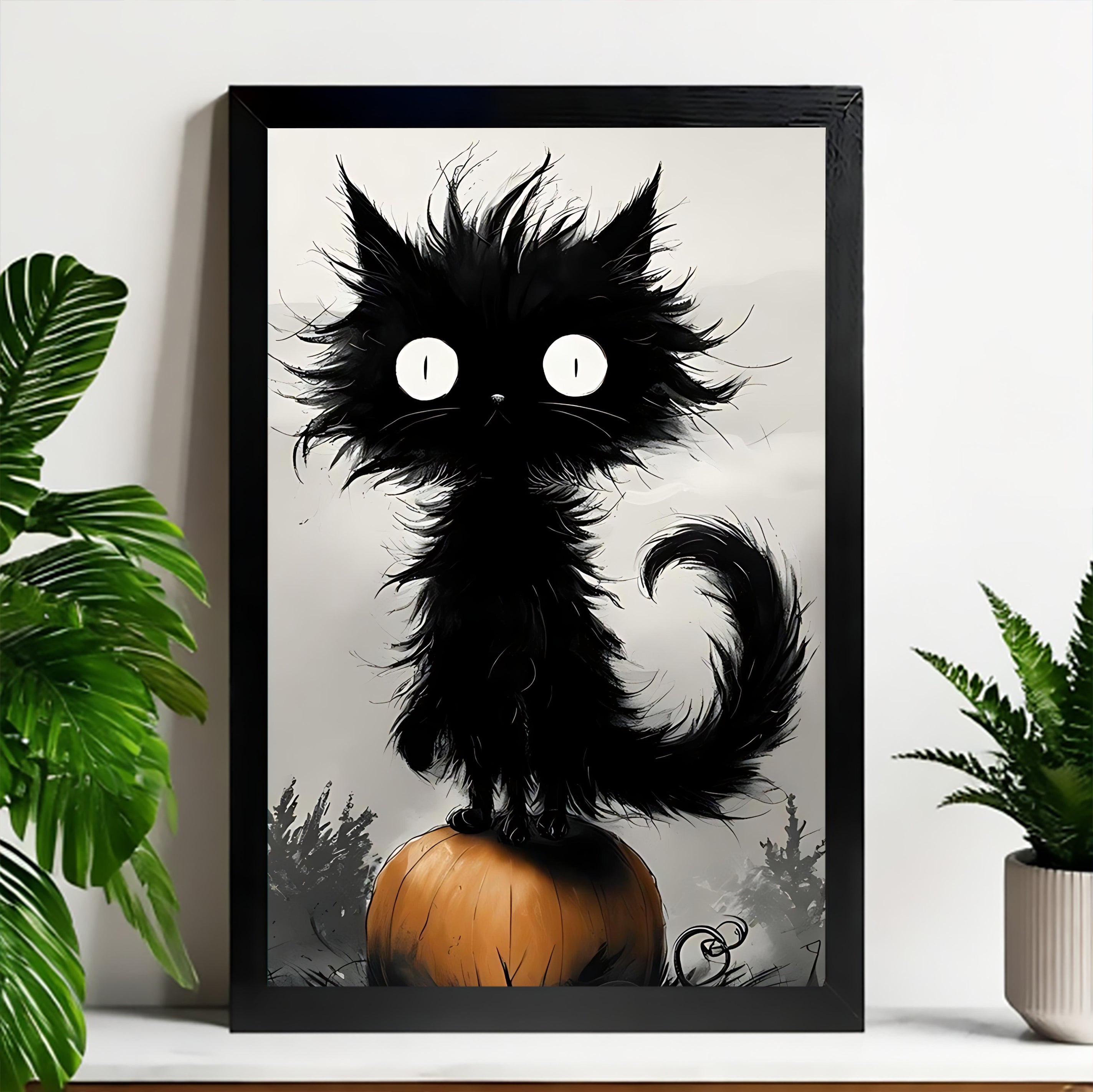 Neutral Abstract Framed Wall Art – Minimalist Line Art for Office or Studio | vexyla#M3495