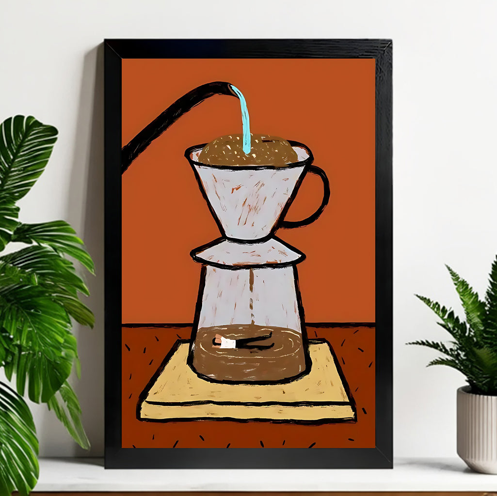 Neutral Abstract Framed Wall Art – Minimalist Line Art for Office or Studio | vexyla#M3250