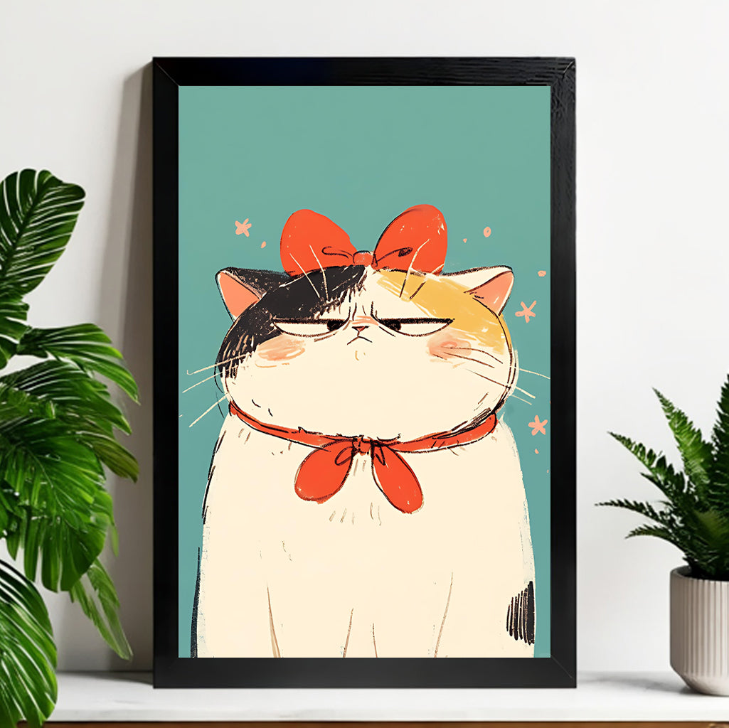 Neutral Abstract Framed Wall Art – Minimalist Line Art for Office or Studio | vexyla#M3329