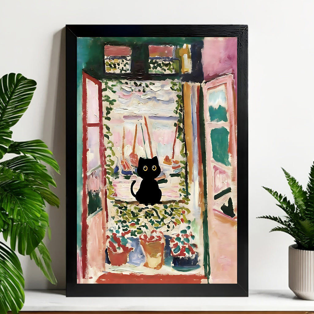 12x18 Neutral Abstract Framed Wall Art – Minimalist Line Art for Office or Studio | vexyla#M3166