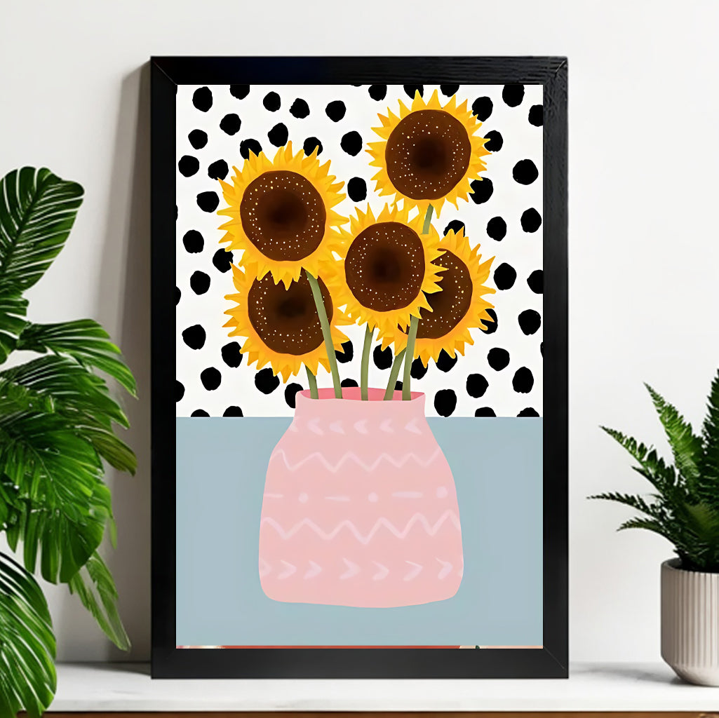 12x18 Neutral Abstract Framed Wall Art – Minimalist Line Art for Office or Studio | vexyla#M3167