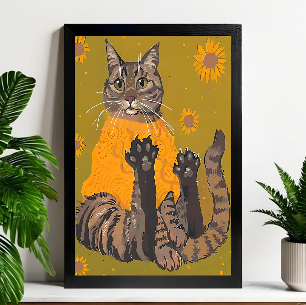 Neutral Abstract Framed Wall Art – Minimalist Line Art for Office or Studio | vexyla#M3204