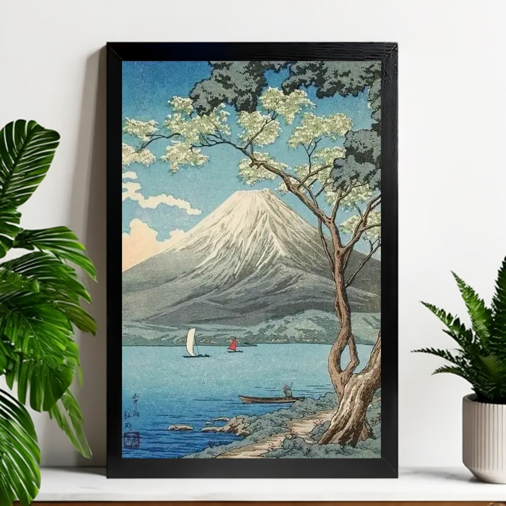 12x18 Beige Boho Framed Wall Art – Neutral Decorative Print for Bedroom or Gallery | vexyla #M20057