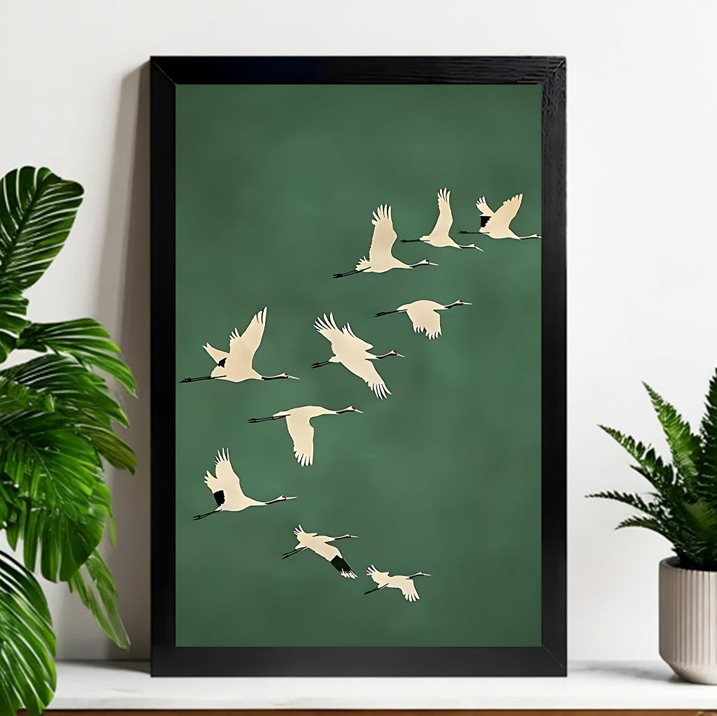 Neutral Abstract Framed Wall Art – Minimalist Line Art for Office or Studio | vexyla#M3248