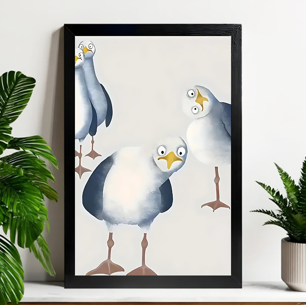 Neutral Abstract Framed Wall Art – Minimalist Line Art for Office or Studio | vexyla#M3173