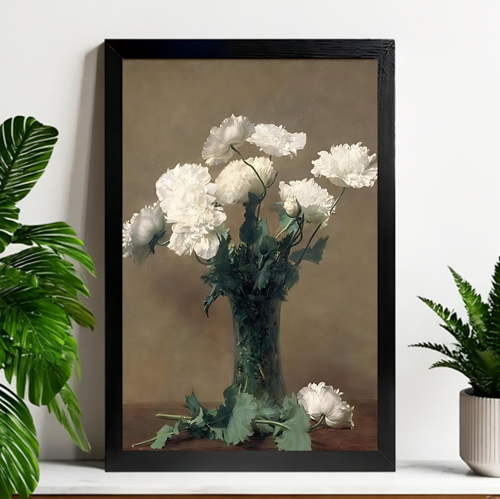 12x18 Neutral Abstract Framed Wall Art – Minimalist Line Art for Office or Studio | vexyla#M3161