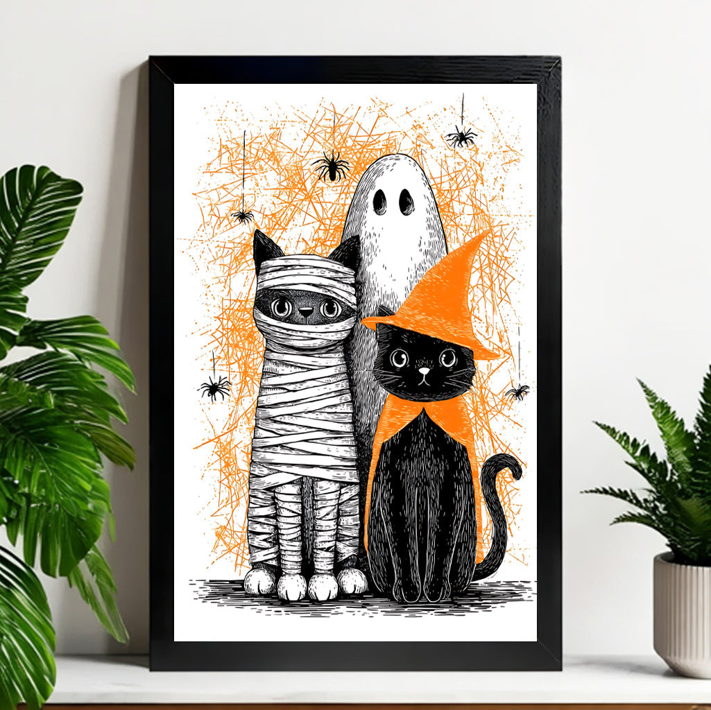 Neutral Abstract Framed Wall Art – Minimalist Line Art for Office or Studio | vexyla#M3277