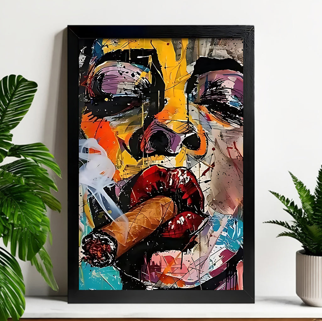 Neutral Abstract Framed Wall Art – Minimalist Line Art for Office or Studio | vexyla#M3241