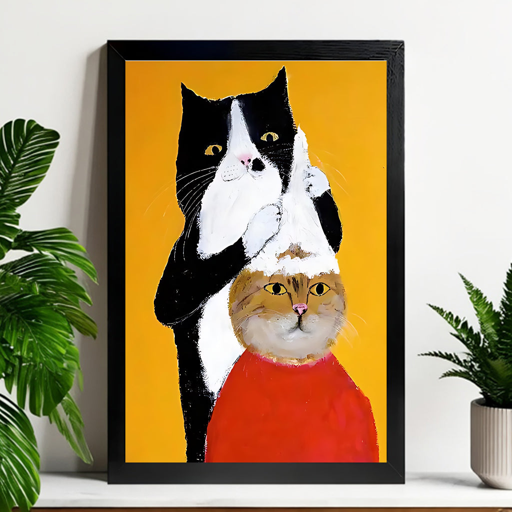 Neutral Abstract Framed Wall Art – Minimalist Line Art for Office or Studio | vexyla#M3278