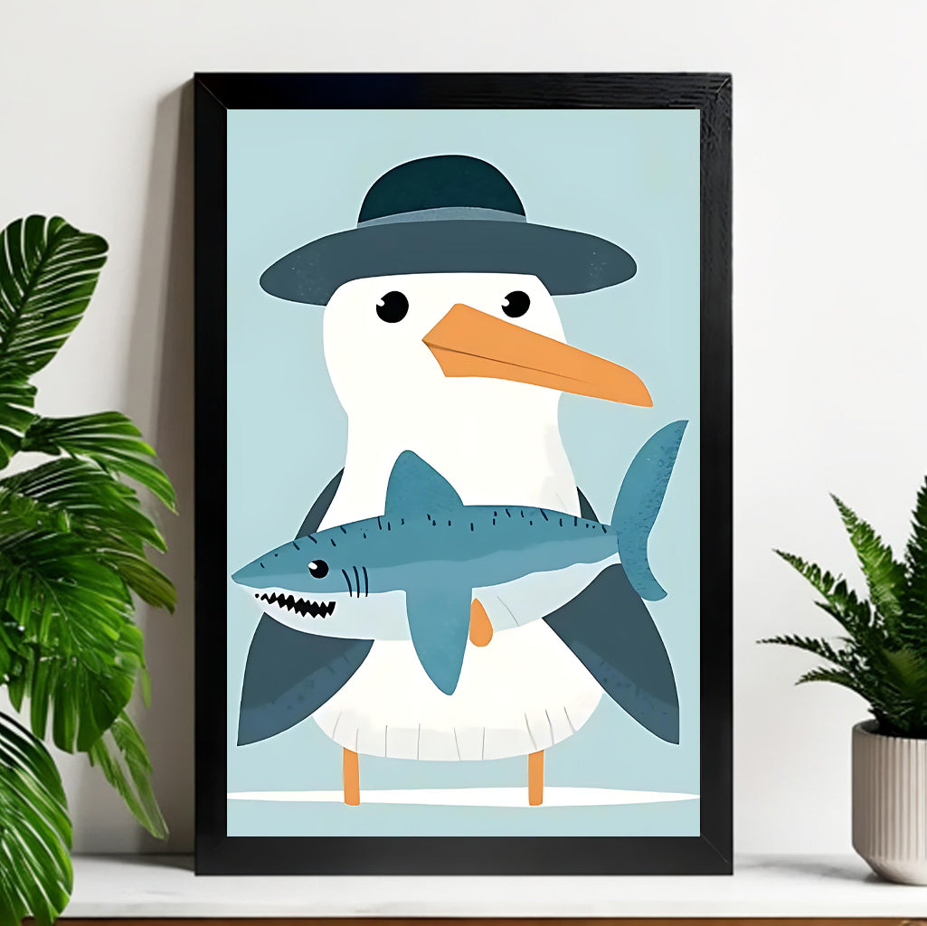 Neutral Abstract Framed Wall Art – Minimalist Line Art for Office or Studio | vexyla#M3234