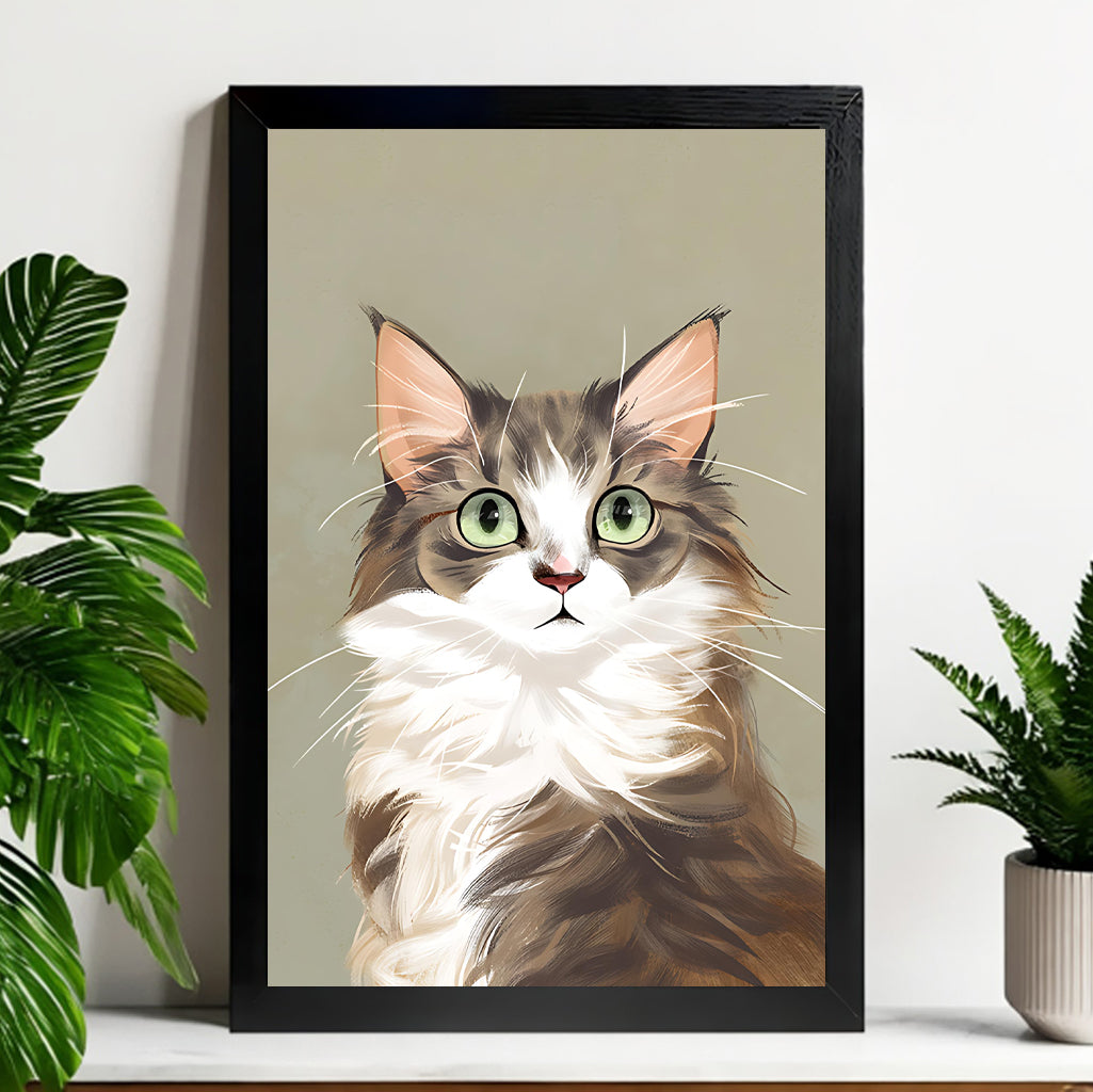 Neutral Abstract Framed Wall Art – Minimalist Line Art for Office or Studio | vexyla#M3346