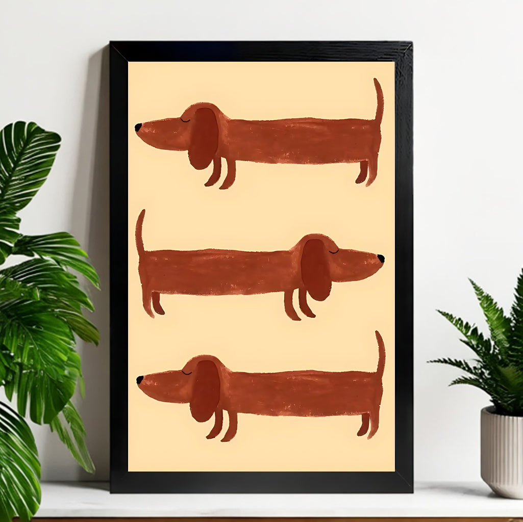 Neutral Abstract Framed Wall Art – Minimalist Line Art for Office or Studio | vexyla#M3260