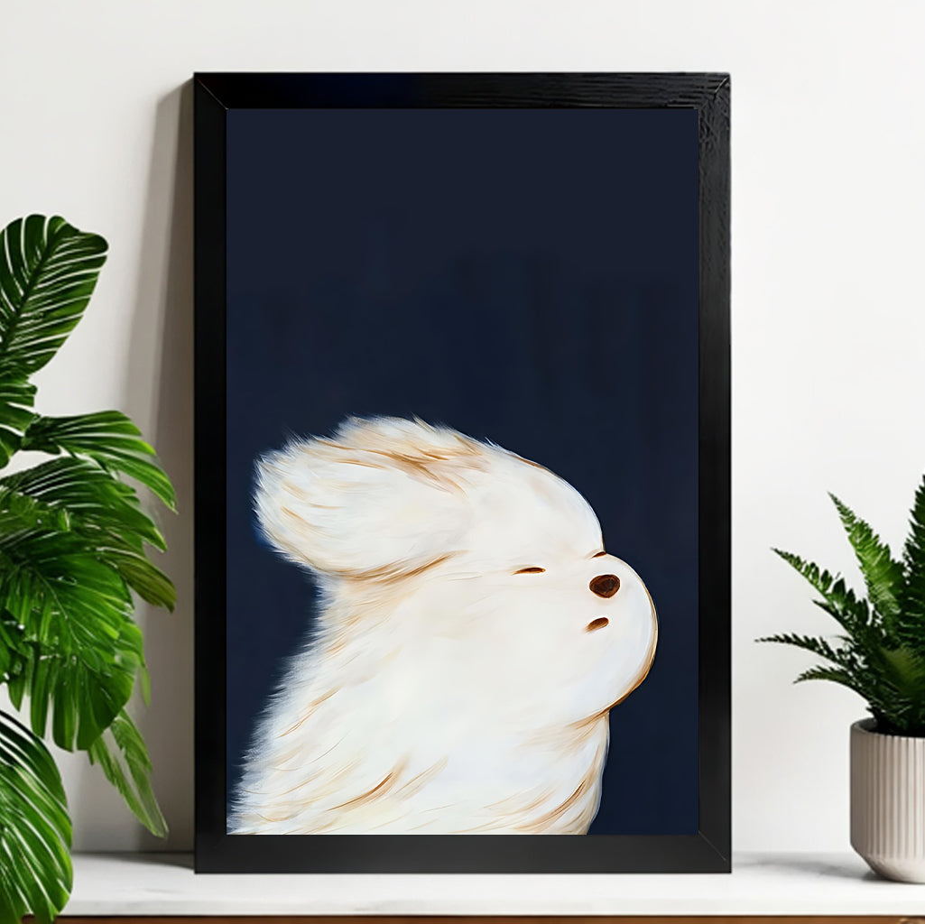 Neutral Abstract Framed Wall Art – Minimalist Line Art for Office or Studio | vexyla#M3391