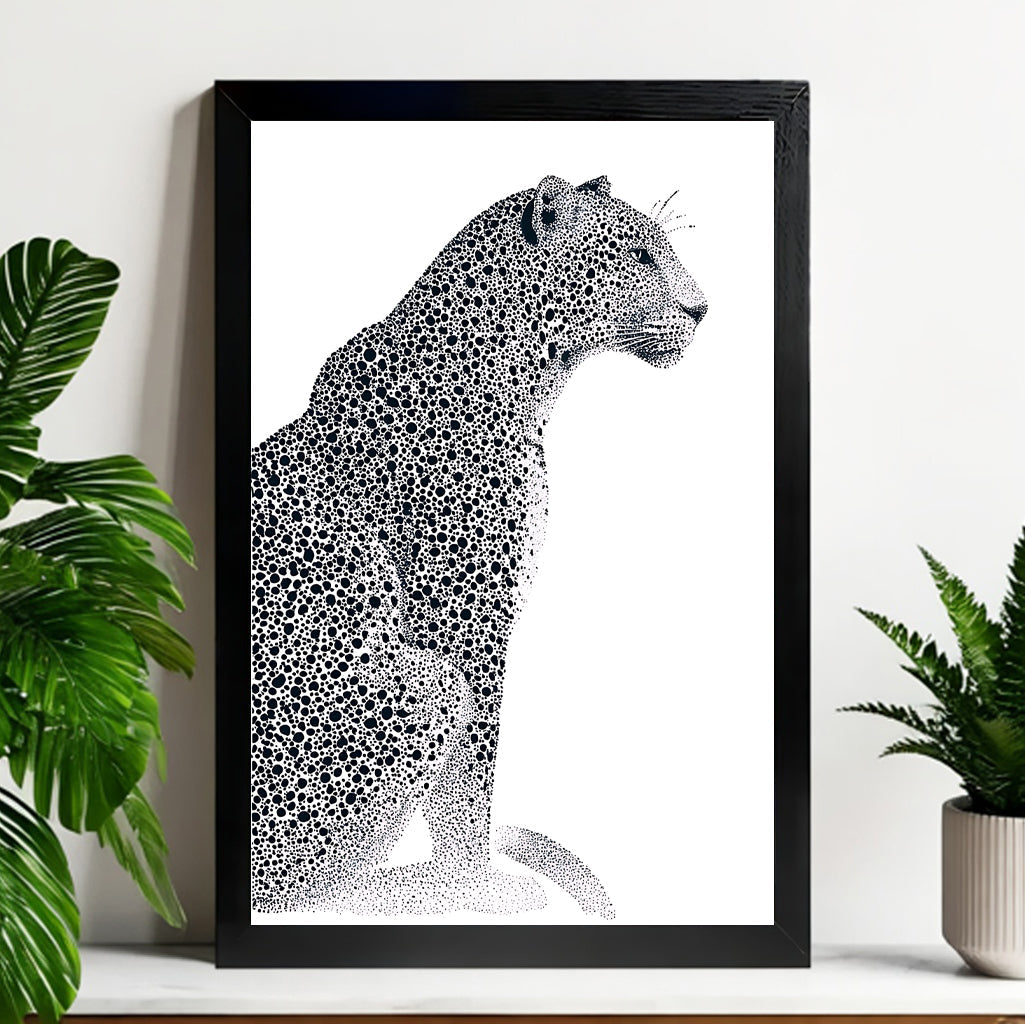 Neutral Abstract Framed Wall Art – Minimalist Line Art for Office or Studio | vexyla#M3270