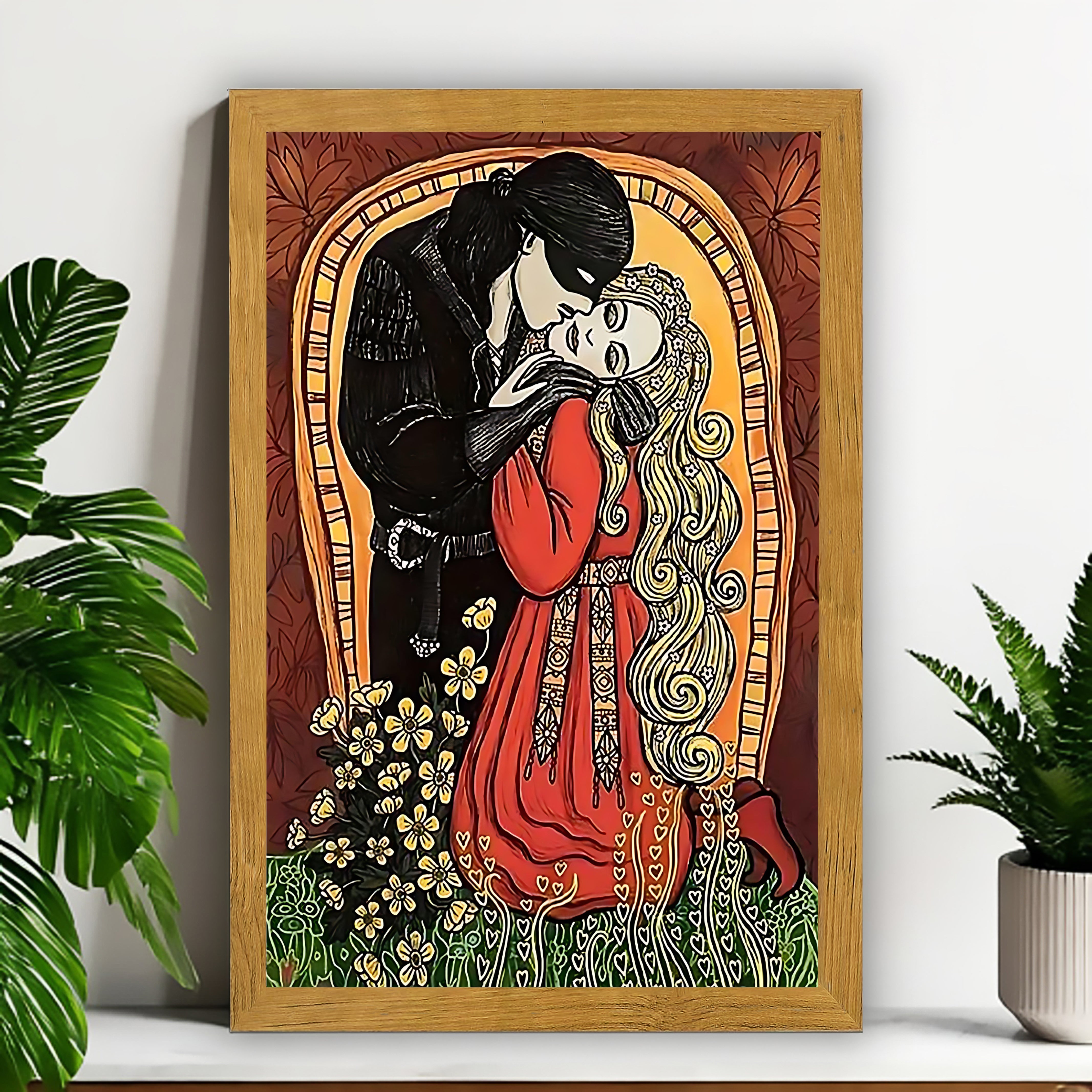 12x18 Neutral Abstract Framed Wall Art – Minimalist Line Art for Office or Studio | vexyla  #M3001