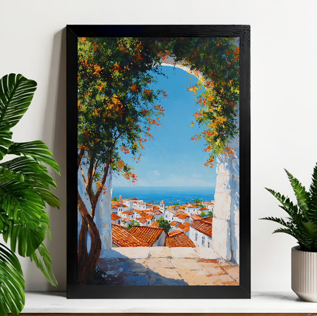 Neutral Abstract Framed Wall Art – Minimalist Line Art for Office or Studio | vexyla#M3287