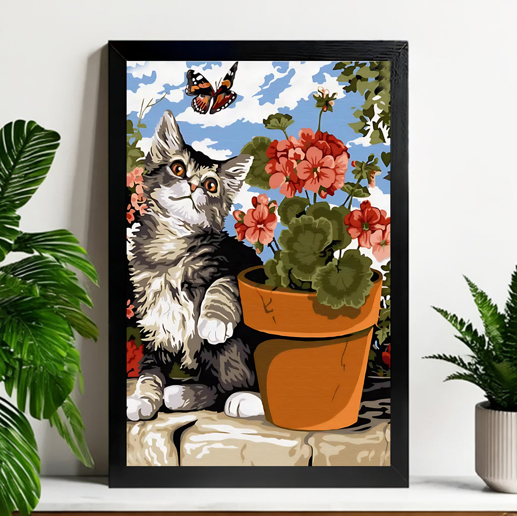 12x18 Wildflower Framed Art Print – Rustic Botanical Wall Decor for Entryway or Bedroom | vexyla #M2065