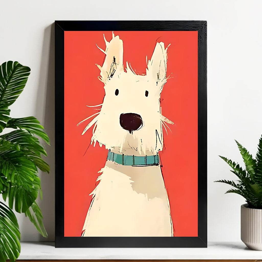 Neutral Abstract Framed Wall Art – Minimalist Line Art for Office or Studio | vexyla#M3383