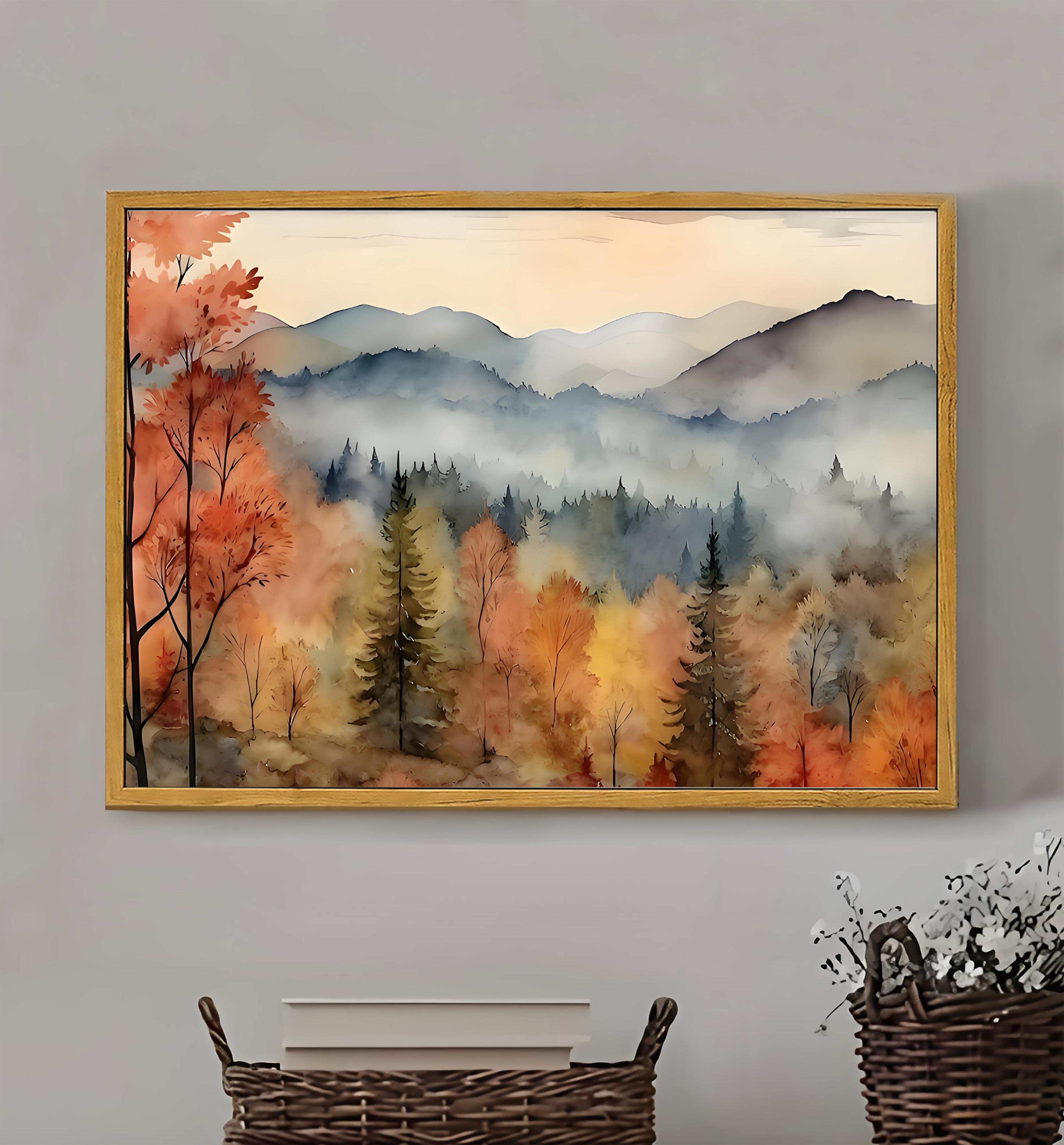 12x18 Serene Lake Framed Wall Art – Calming Landscape Print for Living Room or Hallway |vexyla #M1006