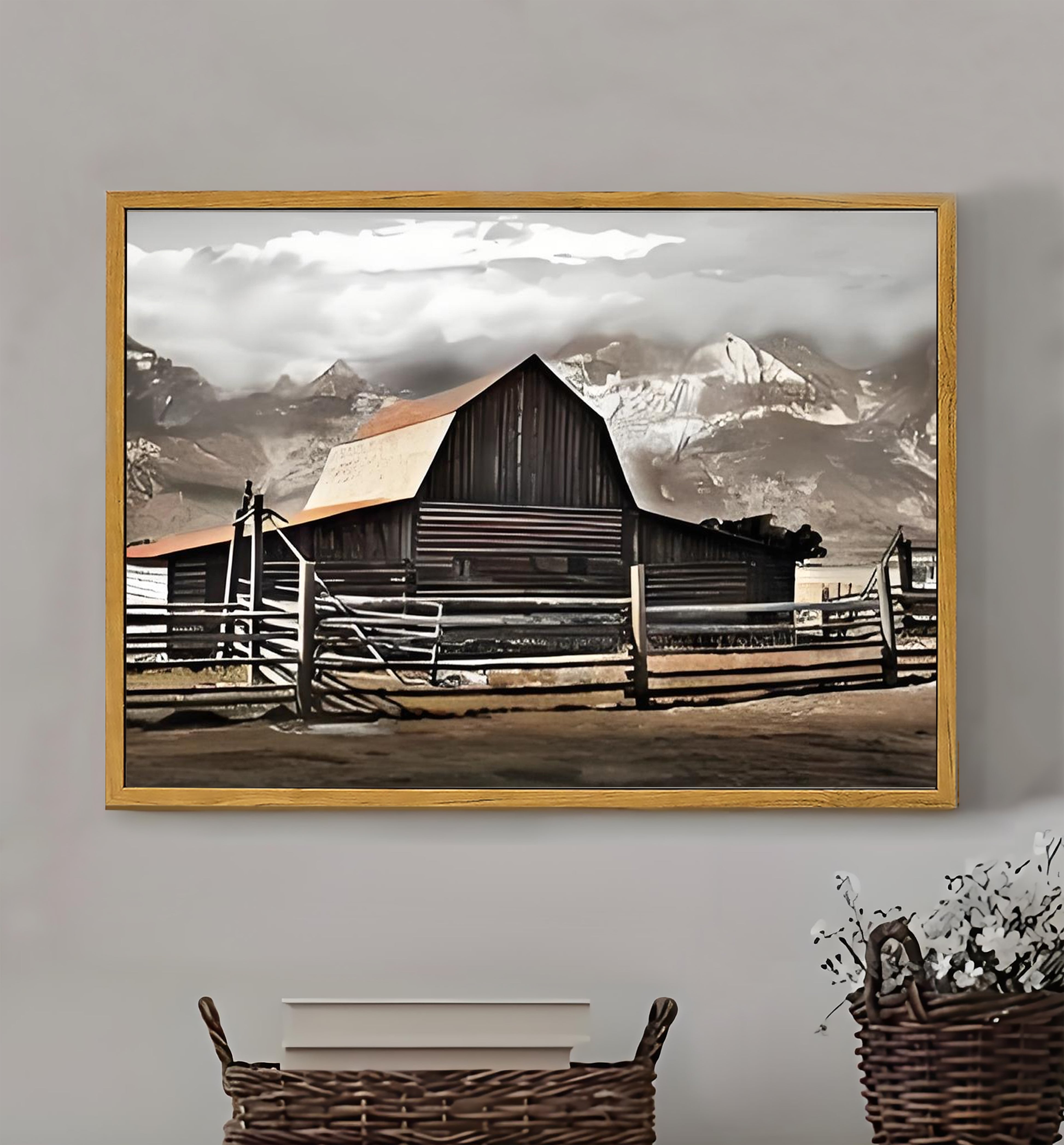 12x18 Serene Lake Framed Wall Art – Calming Landscape Print for Living Room or Hallway | vexyla  #M1005