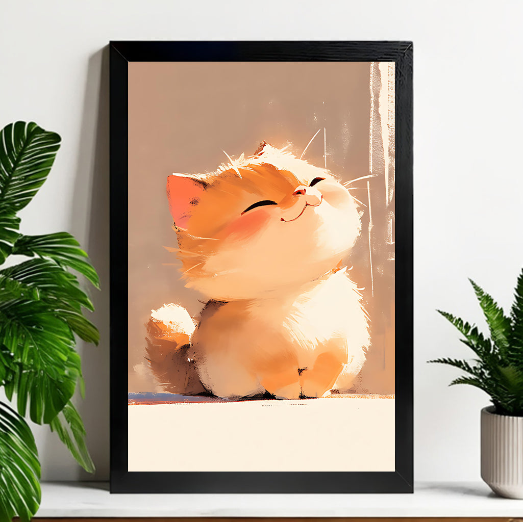 Neutral Abstract Framed Wall Art – Minimalist Line Art for Office or Studio | vexyla#M3315