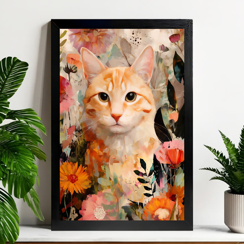 Neutral Abstract Framed Wall Art – Minimalist Line Art for Office or Studio | vexyla#M3244