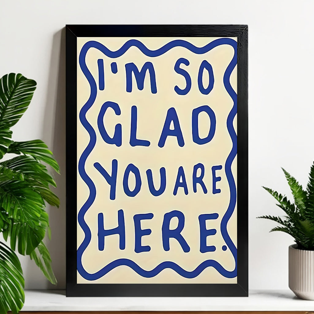 Neutral Abstract Framed Wall Art – Minimalist Line Art for Office or Studio | vexyla#M3200