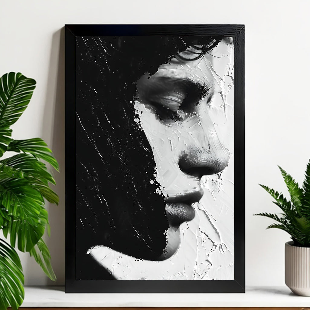 Neutral Abstract Framed Wall Art – Minimalist Line Art for Office or Studio | vexyla#M3228